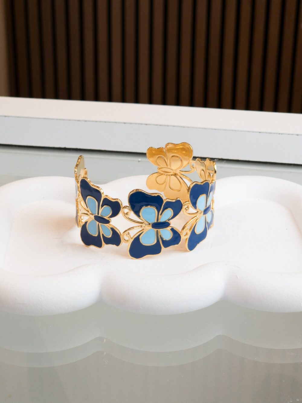 Bracelet manchette papillons